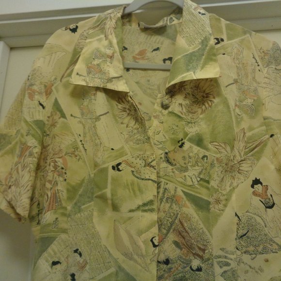 VINTAGE PRETTY ASIAN ROYALTY BLOUSE LG - Picture 2 of 6